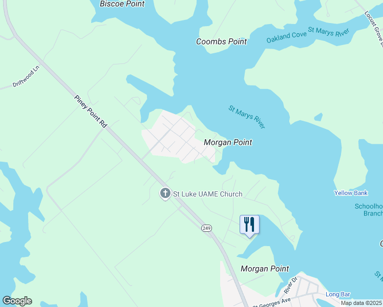 map of restaurants, bars, coffee shops, grocery stores, and more near 17850 4th Street in Tall Timbers