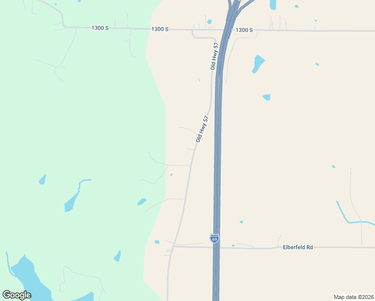 map of restaurants, bars, coffee shops, grocery stores, and more near 19700 Indiana 57 in Evansville