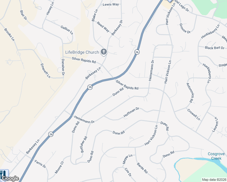 map of restaurants, bars, coffee shops, grocery stores, and more near 2777 Dunn Road in Valley Springs