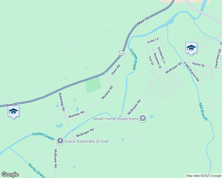 map of restaurants, bars, coffee shops, grocery stores, and more near 170 Mynhier Road in Morehead