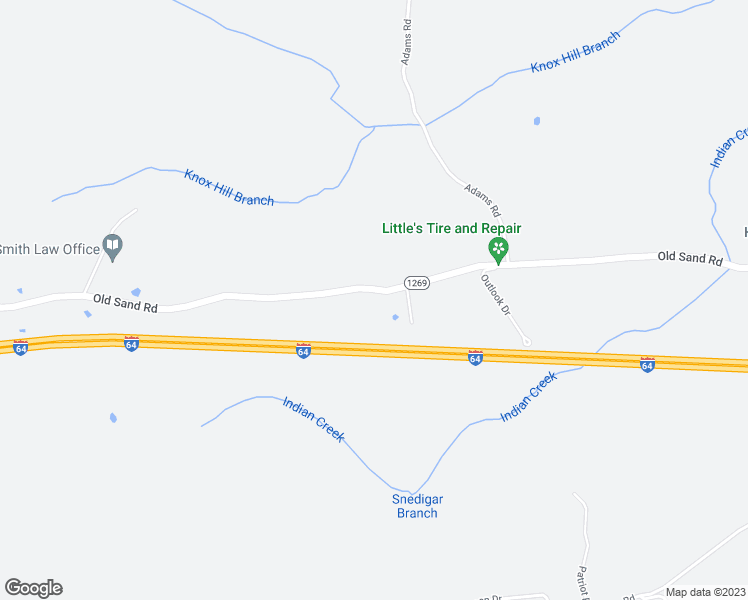 map of restaurants, bars, coffee shops, grocery stores, and more near 4191 Old Sand Road in Owingsville