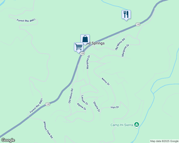 map of restaurants, bars, coffee shops, grocery stores, and more near 29699 Butte Court in Long Barn