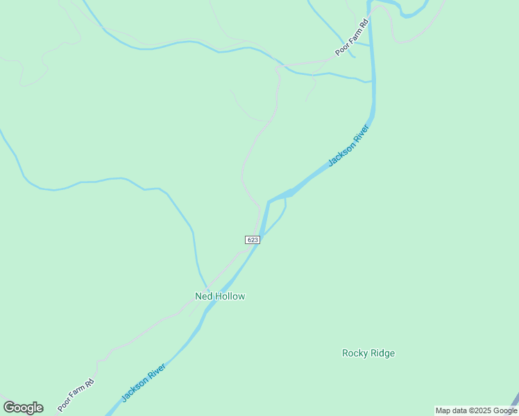 map of restaurants, bars, coffee shops, grocery stores, and more near Poor Farm Road in Bath County