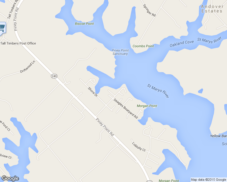 map of restaurants, bars, coffee shops, grocery stores, and more near 45040 Trooper's Road in Tall Timbers