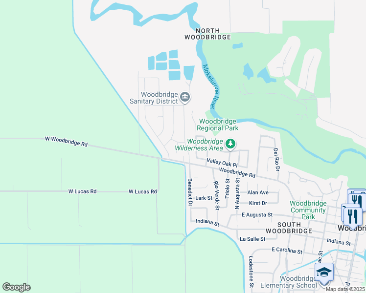 map of restaurants, bars, coffee shops, grocery stores, and more near 19378 Rosewood Way in Woodbridge