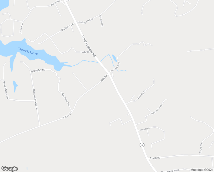map of restaurants, bars, coffee shops, grocery stores, and more near 48445 Villa Road in Saint Inigoes