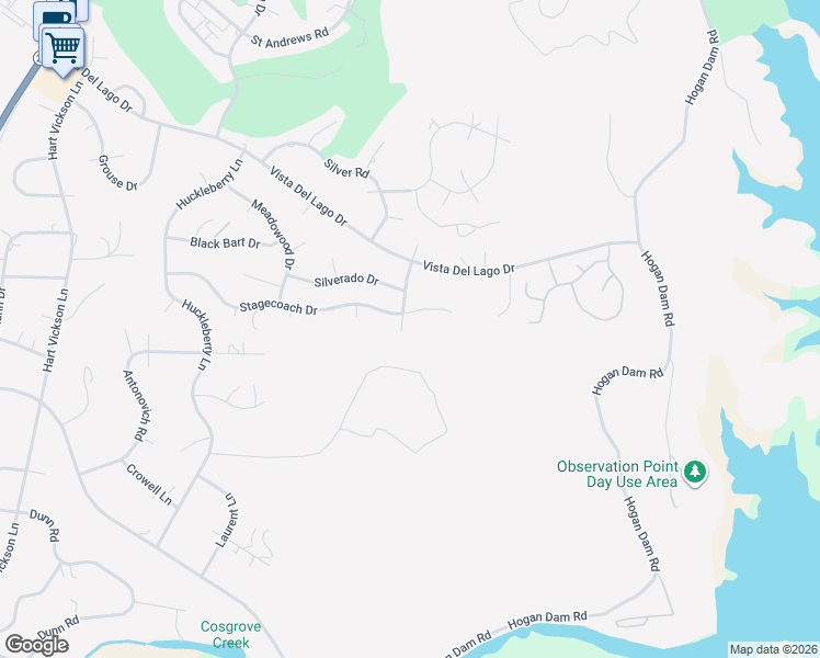 map of restaurants, bars, coffee shops, grocery stores, and more near 2785 Shadow Lane in Valley Springs