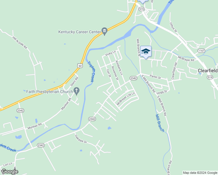 map of restaurants, bars, coffee shops, grocery stores, and more near 5 Clearfield Manor Apartment Complex Drive in Clearfield