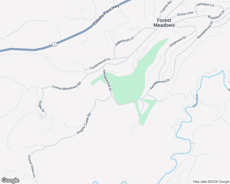 map of restaurants, bars, coffee shops, grocery stores, and more near 1772 Sandalwood Drive in Murphys