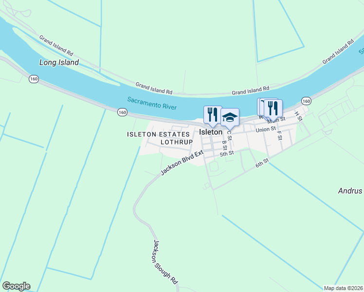 map of restaurants, bars, coffee shops, grocery stores, and more near 9 3rd Street in Galt