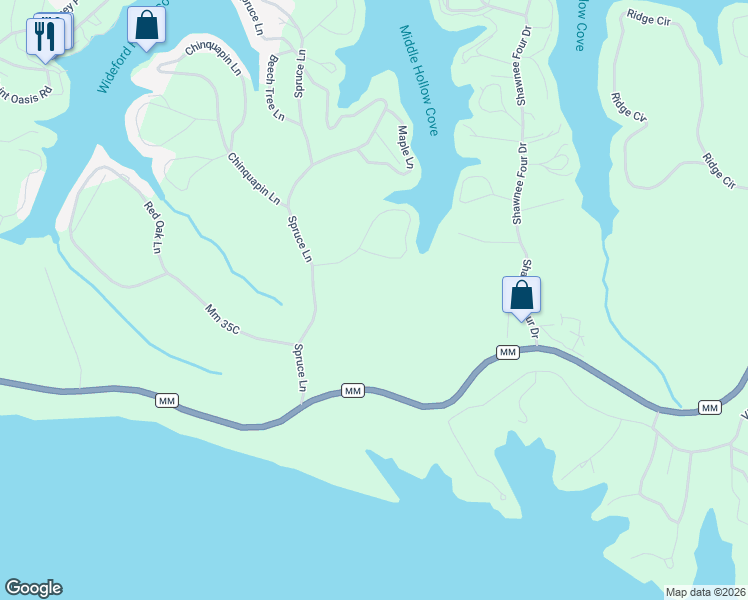 map of restaurants, bars, coffee shops, grocery stores, and more near in Osage Beach