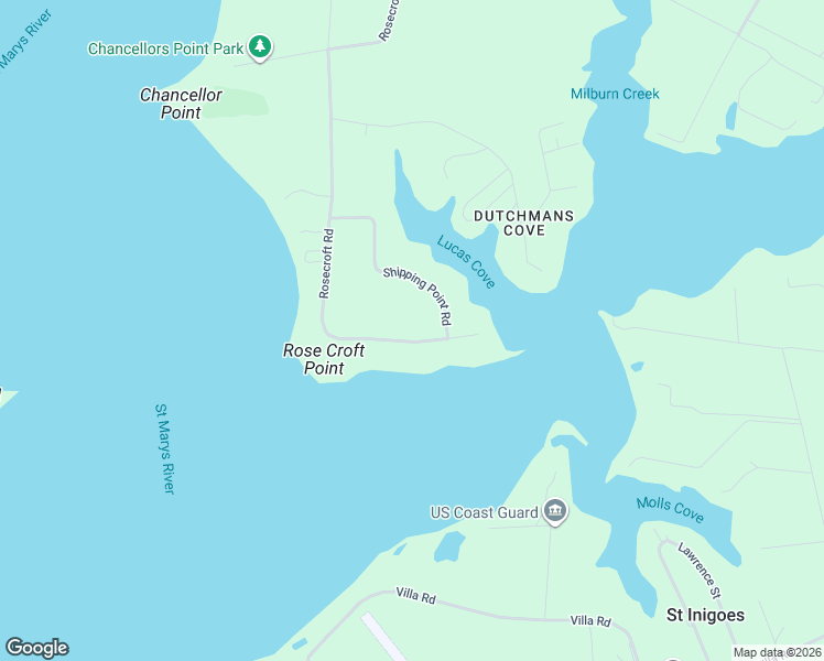map of restaurants, bars, coffee shops, grocery stores, and more near 17790 Rosecroft Road in Lexington Park