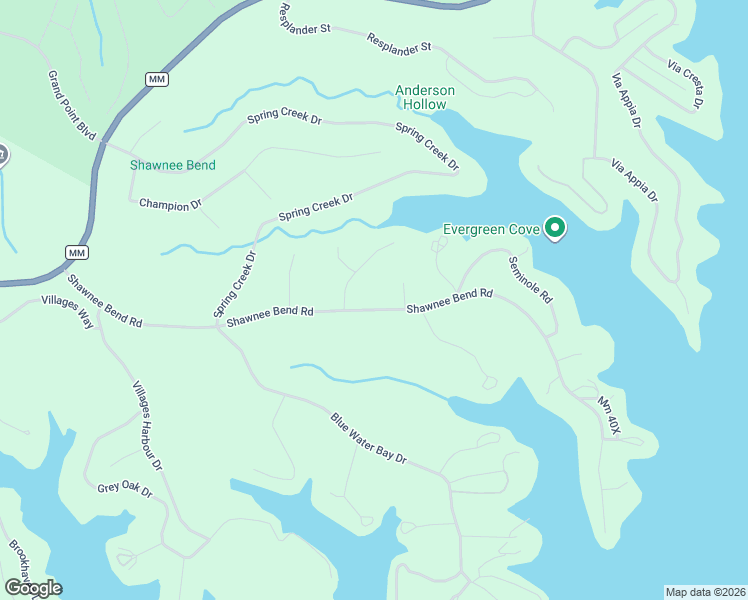 map of restaurants, bars, coffee shops, grocery stores, and more near Shawnee Bend Road in Sunrise Beach