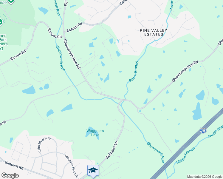 map of restaurants, bars, coffee shops, grocery stores, and more near 5809 Chenoweth Run Road in Louisville