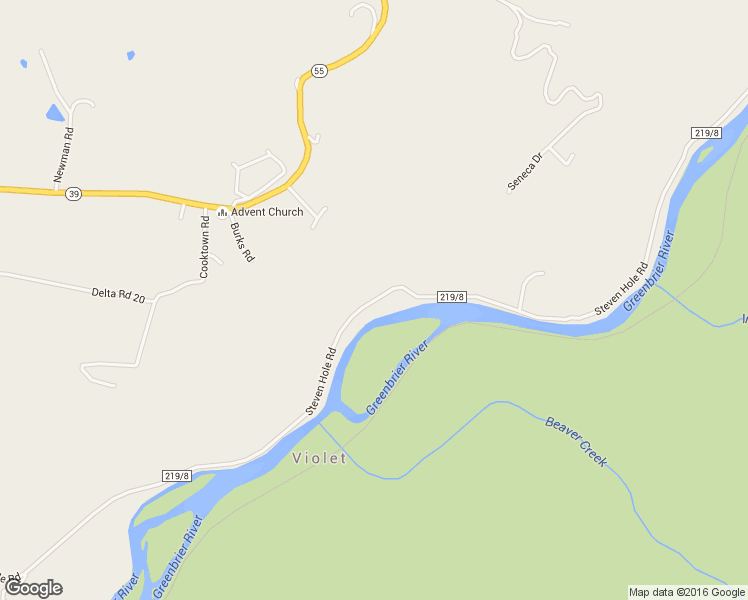 map of restaurants, bars, coffee shops, grocery stores, and more near Steven Hole Road in Marlinton