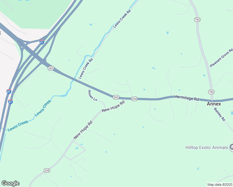 map of restaurants, bars, coffee shops, grocery stores, and more near 42 Hillandale Drive in Staunton