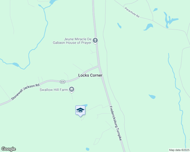 map of restaurants, bars, coffee shops, grocery stores, and more near 7244 Fredericksburg Turnpike in Woodford