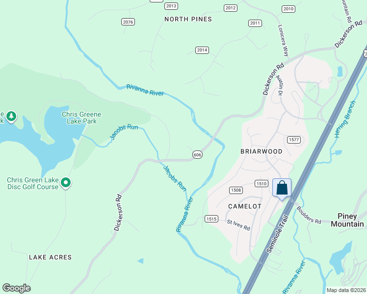 map of restaurants, bars, coffee shops, grocery stores, and more near 4710 Dickerson Road in Charlottesville