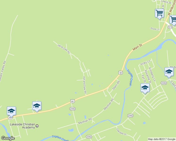 map of restaurants, bars, coffee shops, grocery stores, and more near 25 Dale Lane in Morehead