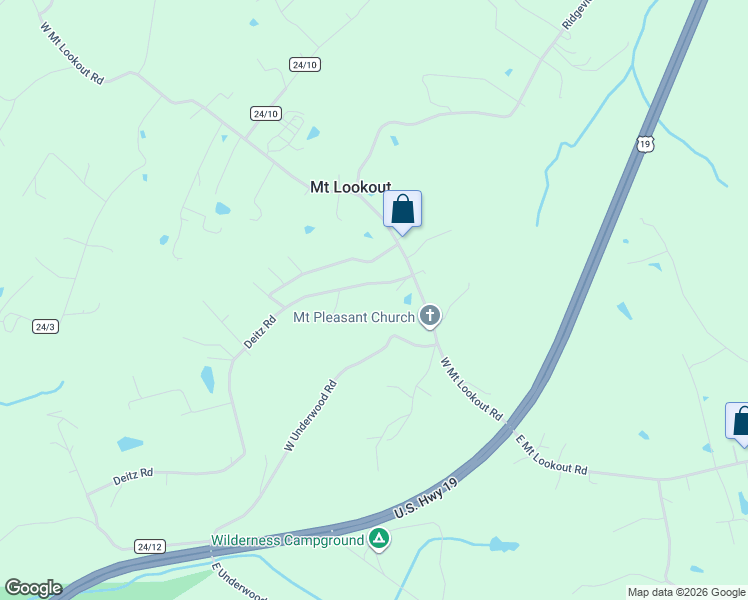 map of restaurants, bars, coffee shops, grocery stores, and more near 141 Dietz Road in Mount Lookout