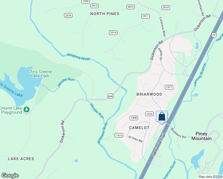 map of restaurants, bars, coffee shops, grocery stores, and more near 4710 Dickerson Road in Charlottesville