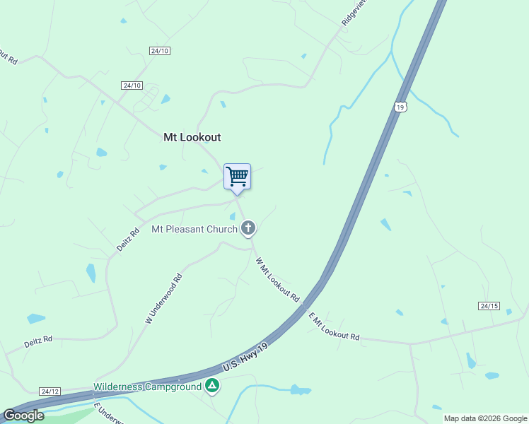 map of restaurants, bars, coffee shops, grocery stores, and more near 1 Dietz Road in Mount Lookout