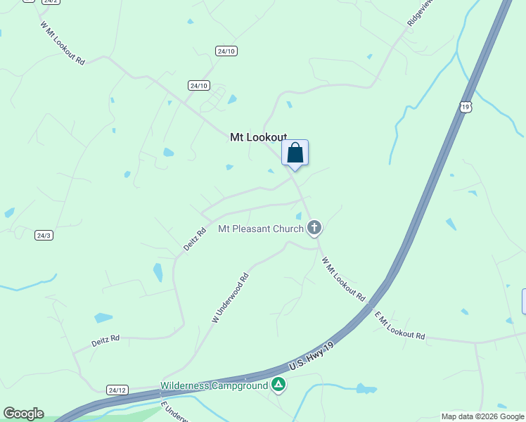 map of restaurants, bars, coffee shops, grocery stores, and more near 141 Deitz Road in Mount Lookout