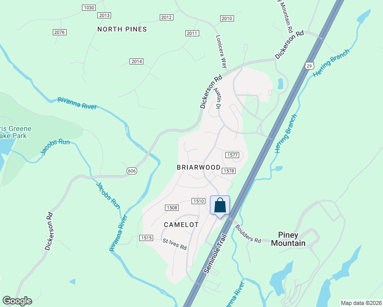 map of restaurants, bars, coffee shops, grocery stores, and more near 4537 Sunset Drive in Charlottesville