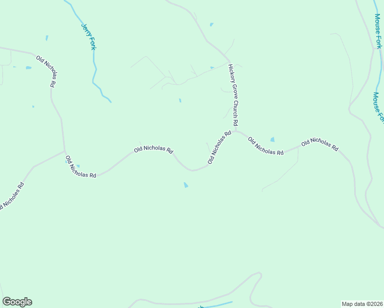 map of restaurants, bars, coffee shops, grocery stores, and more near 4454 Old Nicholas Road in Mount Nebo