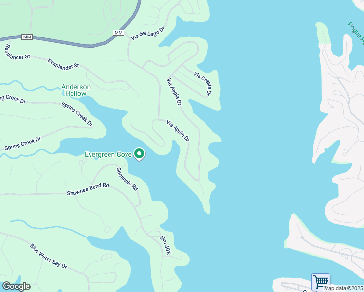 map of restaurants, bars, coffee shops, grocery stores, and more near 661 Via Appia Drive in Sunrise Beach