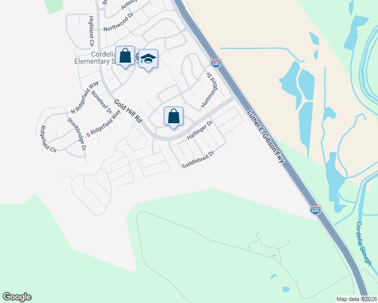 map of restaurants, bars, coffee shops, grocery stores, and more near 2121 Nokota Drive in Fairfield