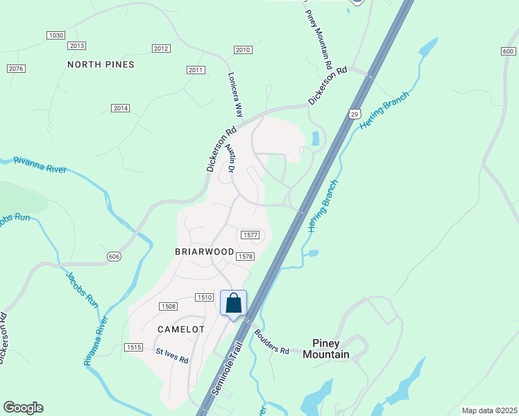 map of restaurants, bars, coffee shops, grocery stores, and more near 4690 Oriole Court in Charlottesville