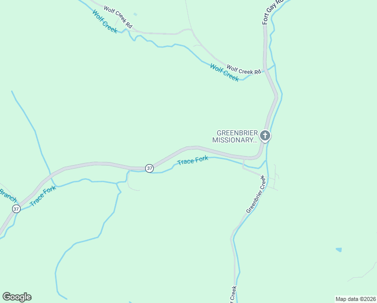 map of restaurants, bars, coffee shops, grocery stores, and more near 1683 Fort Gay Road in Fort Gay