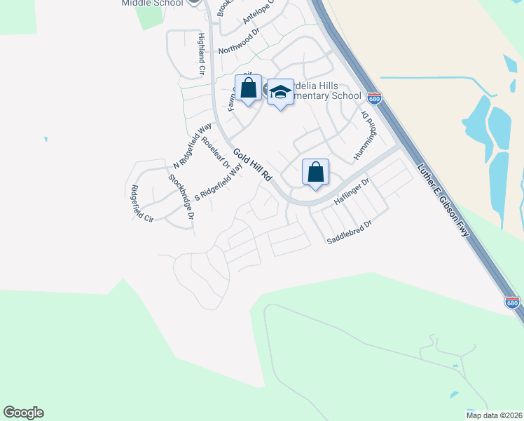 map of restaurants, bars, coffee shops, grocery stores, and more near 4717 Black Oak Court in Fairfield
