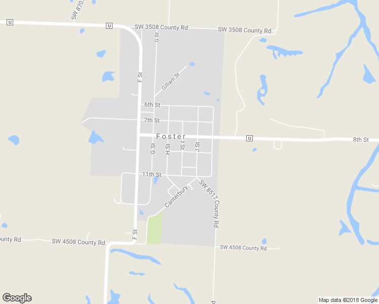 map of restaurants, bars, coffee shops, grocery stores, and more near 9th Street in Foster