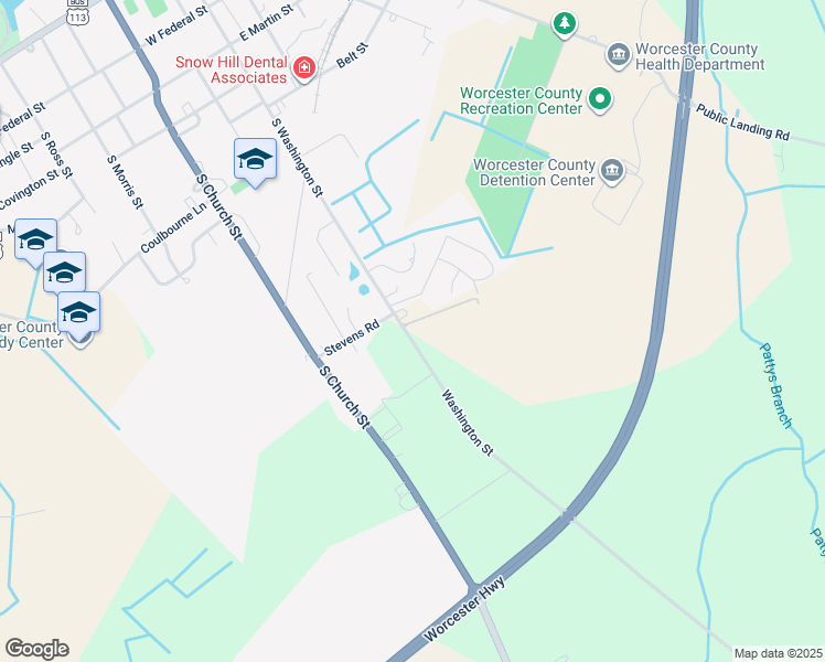 map of restaurants, bars, coffee shops, grocery stores, and more near 4848 Washington Street in Snow Hill