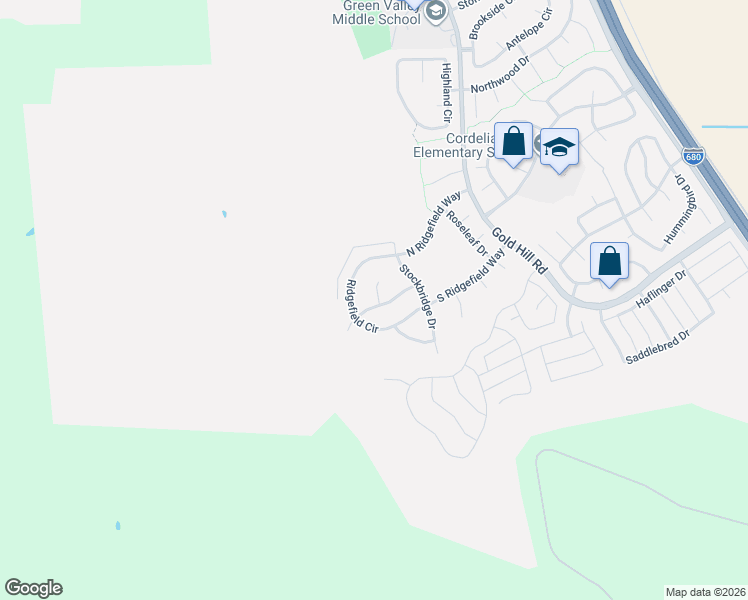map of restaurants, bars, coffee shops, grocery stores, and more near 1881 Blue Rock Court in Fairfield