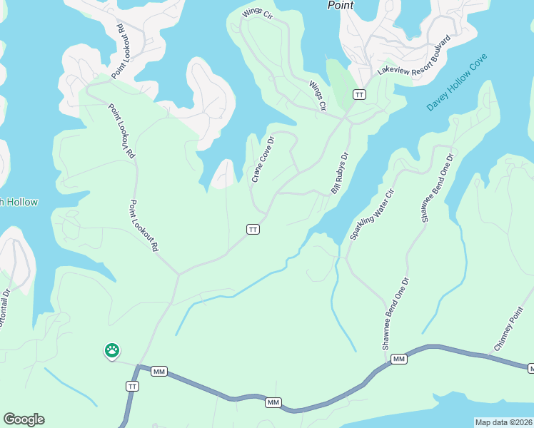 map of restaurants, bars, coffee shops, grocery stores, and more near 100 Crane Cove Drive in Sunrise Beach