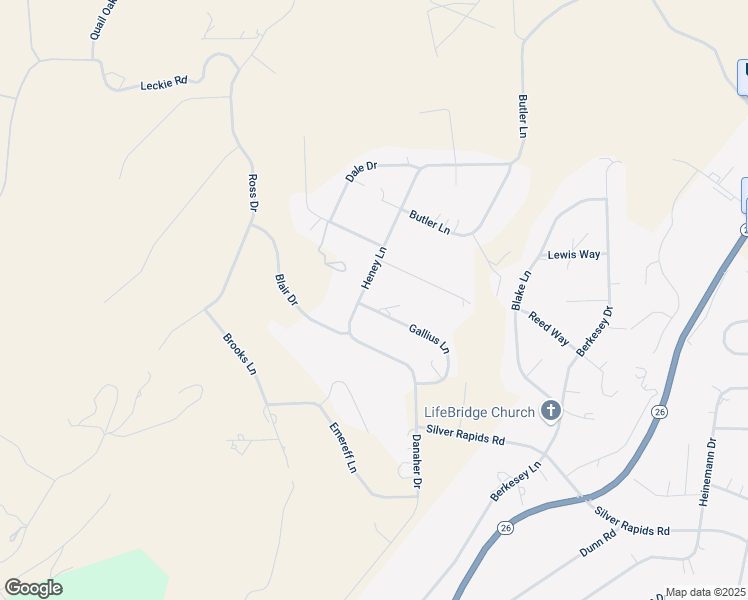 map of restaurants, bars, coffee shops, grocery stores, and more near 2518 Gallius Lane in Valley Springs