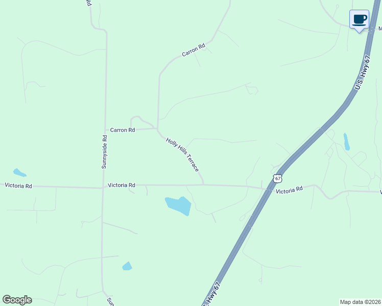 map of restaurants, bars, coffee shops, grocery stores, and more near 12648 Holly Hills Terrace in Festus