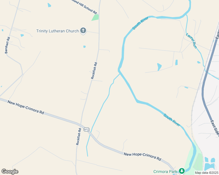 map of restaurants, bars, coffee shops, grocery stores, and more near 2411 Rockfish Road in Crimora