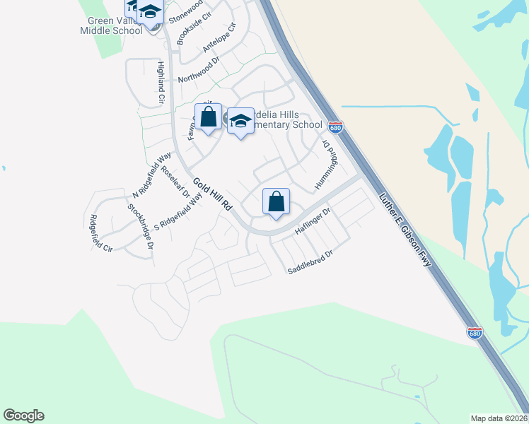 map of restaurants, bars, coffee shops, grocery stores, and more near 1953 Dawnview Place in Fairfield