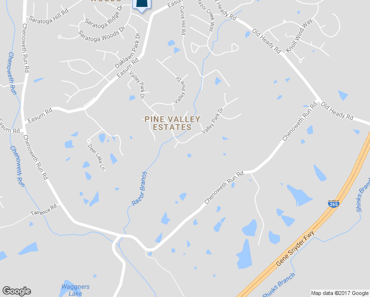 map of restaurants, bars, coffee shops, grocery stores, and more near 5602 Valley Park Drive in Louisville