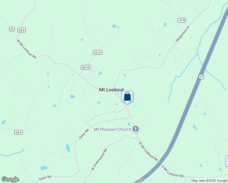 map of restaurants, bars, coffee shops, grocery stores, and more near 15 Ridgeview Drive in Mount Lookout