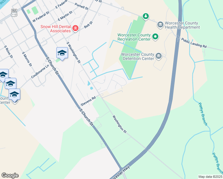 map of restaurants, bars, coffee shops, grocery stores, and more near 4848 Washington Street in Snow Hill