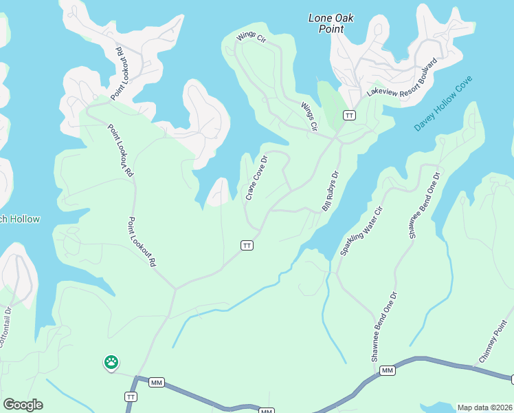 map of restaurants, bars, coffee shops, grocery stores, and more near 100-274 Crane Cove Drive in Sunrise Beach