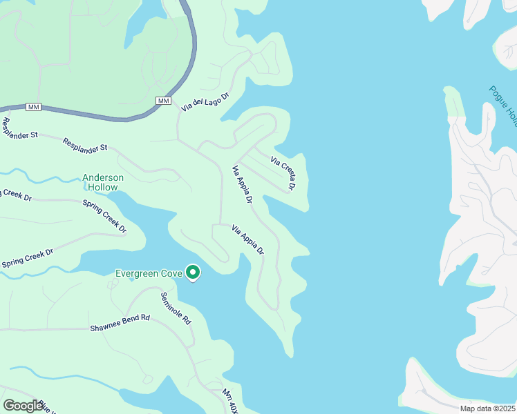 map of restaurants, bars, coffee shops, grocery stores, and more near 1281 Via Appia Drive in Sunrise Beach