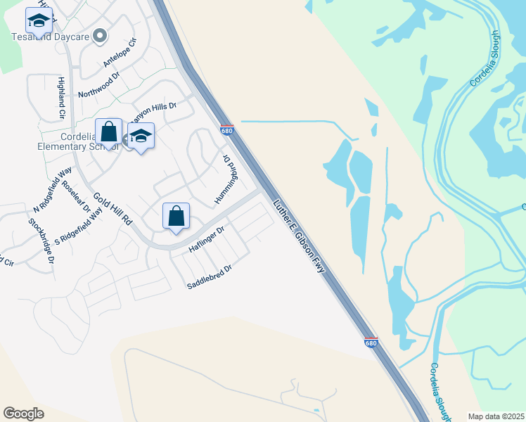 map of restaurants, bars, coffee shops, grocery stores, and more near 4504 Crimson Clover Drive in Fairfield