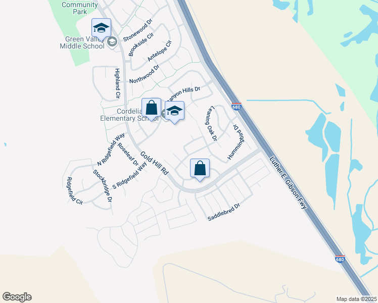 map of restaurants, bars, coffee shops, grocery stores, and more near 1928 Oliveglen Court in Fairfield