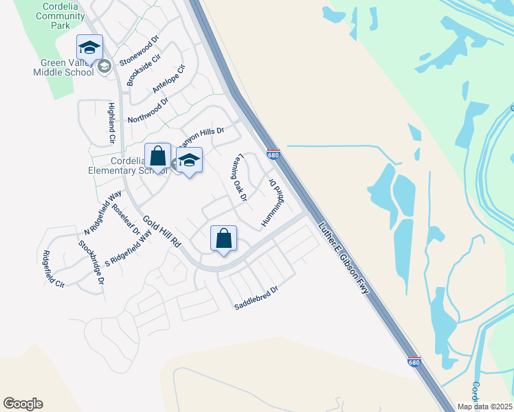 map of restaurants, bars, coffee shops, grocery stores, and more near 4760 Summerset Drive in Fairfield